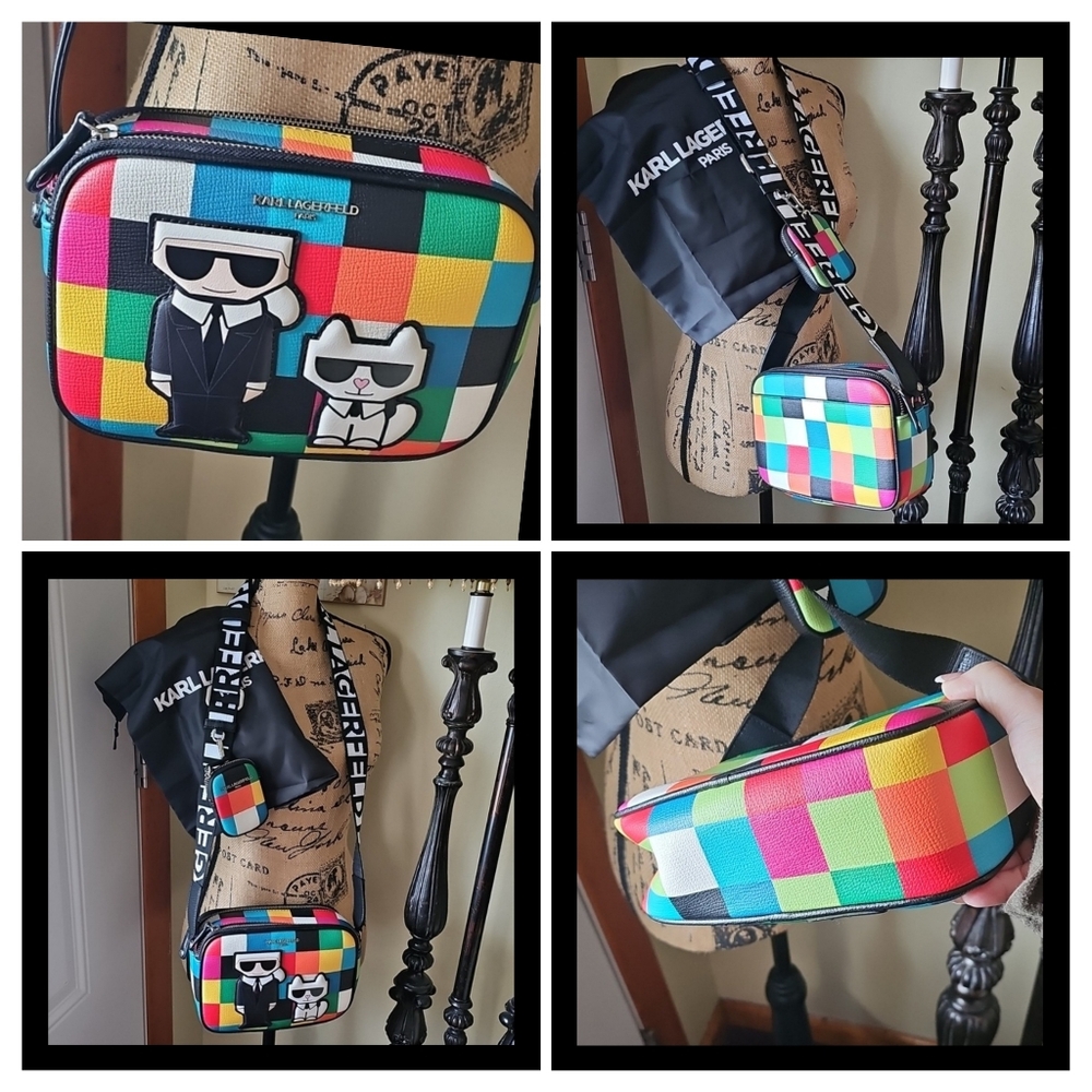 Karl Lagerfield & Choupette Camera Bag Crossbody Group